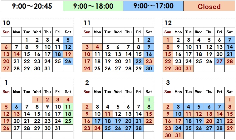 October to  March