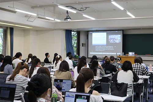 the scene of students attending a lecture